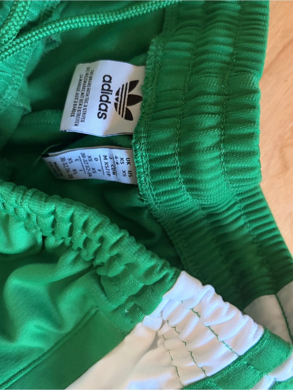 adidas Green Joggers with White Side Stripes - Picture 3 of 3